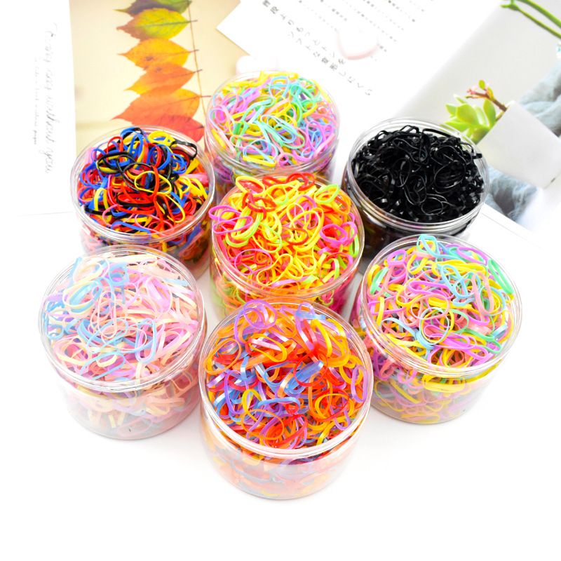 500pcs Resin hair band box hair accessories for kids elastic hair band