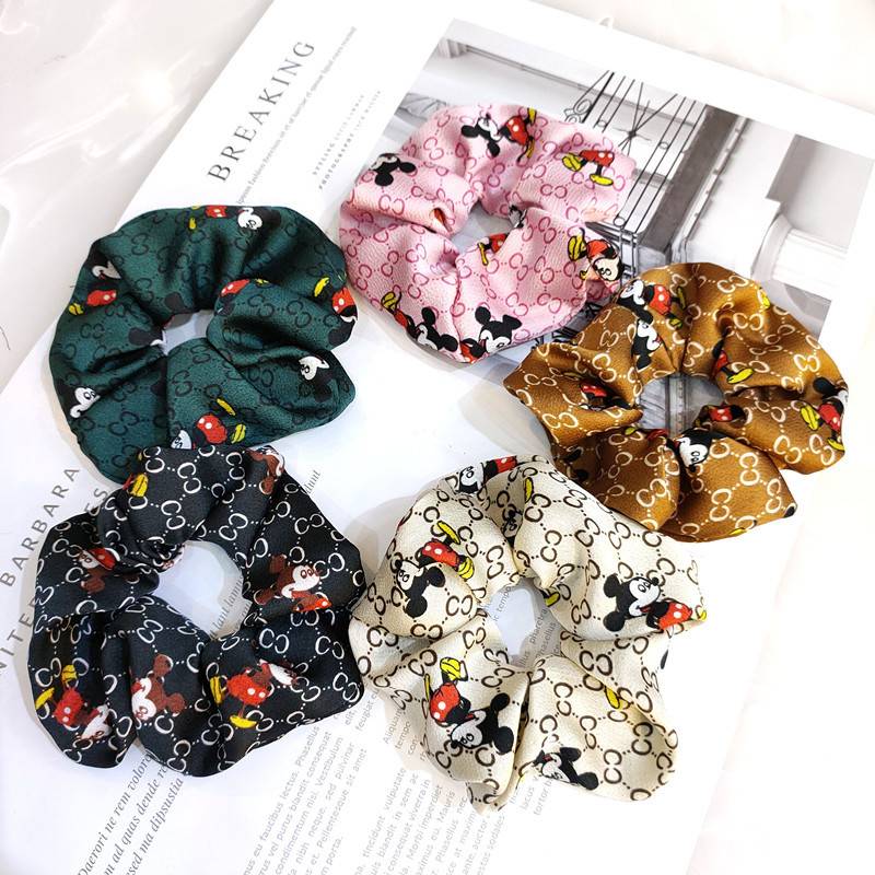 New fashion Satin Silk Scrunchies hair Scrunchies Satin Hair Ties Ponytail Holder Elastic hair rope 