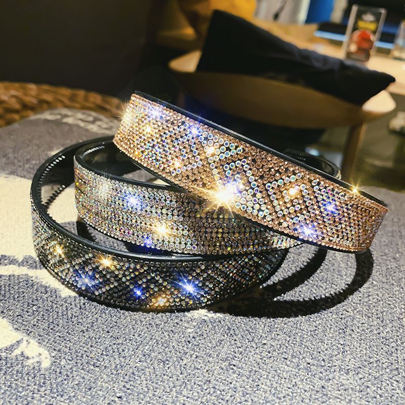 Rhinestone Thickening Wide-brimmed Headband Super Flash Ball Headband women Head band