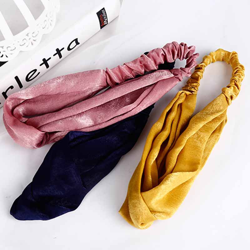 Fashion Soft Velvet Women Girls Bow Headband Hair Head Bands Accessories Ornament For Women Turban H